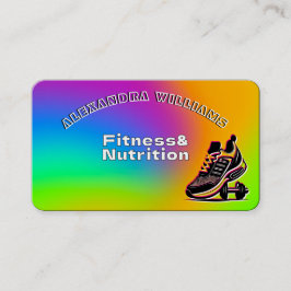 Die lebendige Neon Fitness Nutrition Business Card Visitenkarte