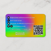 Die lebendige Neon Fitness Nutrition Business Card Visitenkarte (Rückseite)