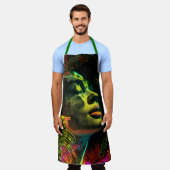 Die lebendige Neon Woman's, Kopf-Nah-Up Schürze (Getragen)