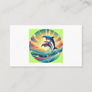 Die lebendige Ocean Delphins Business Card Visitenkarte