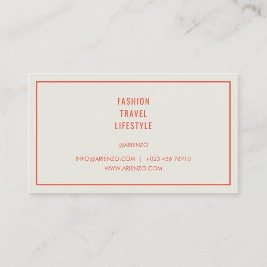 Die lebendige Orange Retro Social Media Business C Visitenkarte (Rückseite)