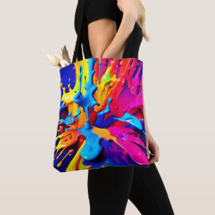Die lebendige Paint Splash Kunst in feinen Farben Tasche