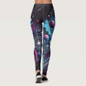 Die lebendige Planetengalaxie Leggings (Rückseite)