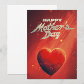 Die lebendige Red Mthers Day Card Einladung (Vorne/Hinten)