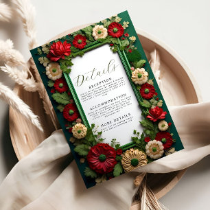 Die lebendige Royal Green Bouquet Details Eintritt Begleitkarte