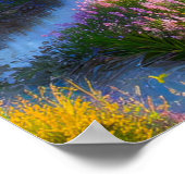 Die lebendige Schönheit eines Blume-Felds Poster (Ecke)