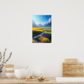 Die lebendige Schönheit eines Blume-Felds Poster (Küche)