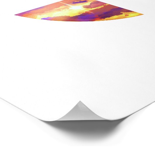 Die lebendige Sunset Art Print Poster (Ecke)