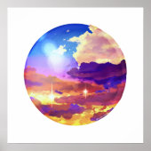 Die lebendige Sunset Art Print Poster (Vorne)