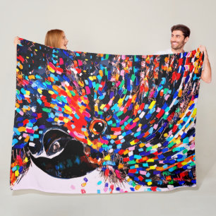 Die lebendige Tropical Bird Wall Art in Expression Fleecedecke