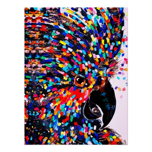 Die lebendige Tropical Bird Wall Art in Expression Poster (Vorderseite)