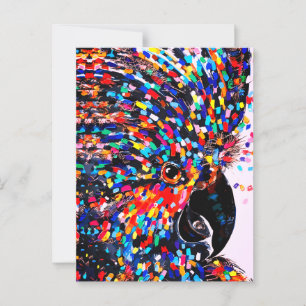 Die lebendige Tropical Bird Wall Art in Expression Postkarte