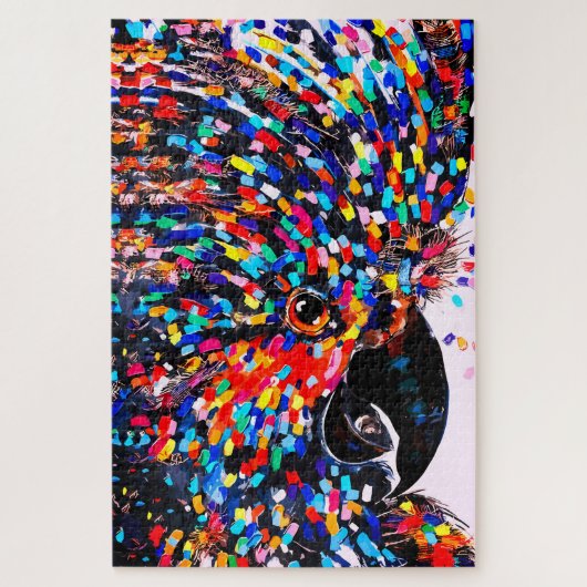 Die lebendige Tropical Bird Wall Art in Expression Puzzle (Vertikal)