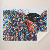 Die lebendige Tropical Bird Wall Art in Expression Sherpadecke (Vorderseite (Horizontal))