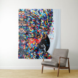 Die lebendige Tropical Bird Wall Art in Expression Wandteppich