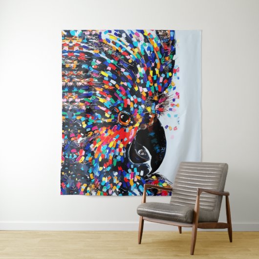 Die lebendige Tropical Bird Wall Art in Expression Wandteppich (Beispiel)