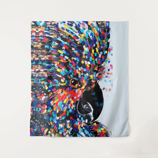 Die lebendige Tropical Bird Wall Art in Expression Wandteppich (Vorderseite)