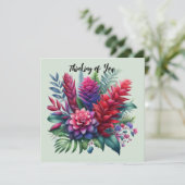 Die lebendige Tropical Ginger Blume Card Karte (Stehend Vorderseite)