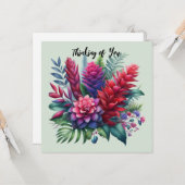 Die lebendige Tropical Ginger Blume Card Karte (Vorderseite/Rückseite Beispiel)