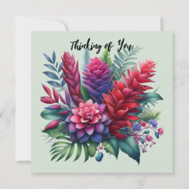 Die lebendige Tropical Ginger Blume Card Karte