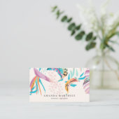 Die lebendige Tropical Motif Business Card Visitenkarte (Stehend Vorderseite)