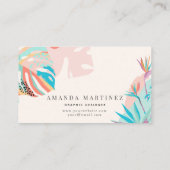Die lebendige Tropical Motif Business Card Visitenkarte (Rückseite)