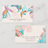 Die lebendige Tropical Motif Business Card Visitenkarte (Vorne/Hinten)