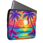 Die lebendige tropische Sonnenuntergangsart Laptopschutzhülle (Vorne Rechts)