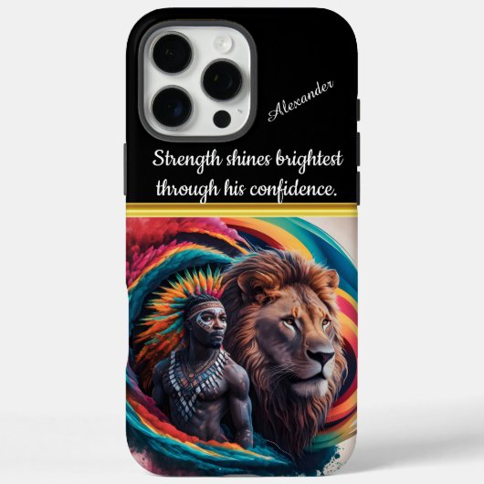 Die lebendige Verbindung von Mensch und Löwe in de Case-Mate iPhone Hülle (Rückseite)