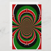 Die lebendige Vision Kenias spiegelt die kenianisc Briefpapier (Vorne/Hinten)