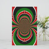 Die lebendige Vision Kenias spiegelt die kenianisc Briefpapier (Stehend Vorderseite)