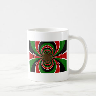 Die lebendige Vision Kenias spiegelt die kenianisc Kaffeetasse