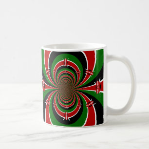 Die lebendige Vision Kenias spiegelt die kenianisc Kaffeetasse