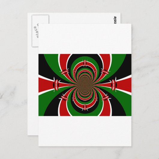 Die lebendige Vision Kenias spiegelt die kenianisc Postkarte (Vorne/Hinten)