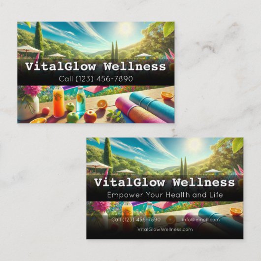 Die lebendige Wellness-Business-Karte beleben Ihre Visitenkarte (Vorne/Hinten)