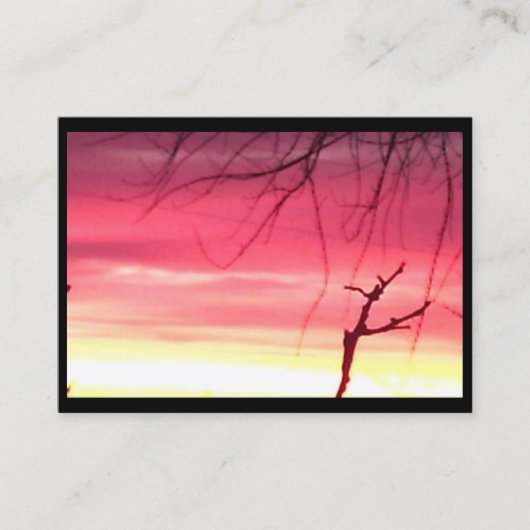 Die lebendige Winter Sunrise Might Business Card Visitenkarte (Vorderseite)