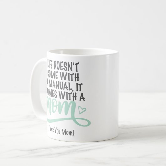 Die Lebensdauer ist nicht mit einer Mama der Gebra Kaffeetasse (Vorderseite Links)