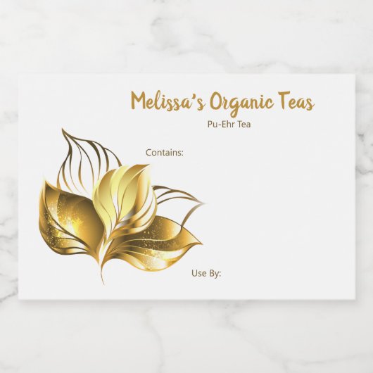Die Lebensmitteletiketten für Tee und Tee Lebensmitteletikett (Einzelnes Label)