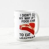 Die Lebensmittelkette in den Händen halten Kaffeetasse (VorderseiteRechts)