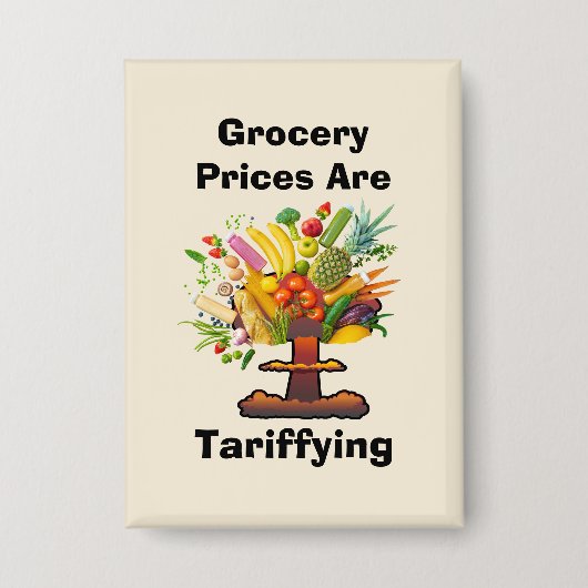 Die Lebensmittelpreise sind Button (Vorderseite)