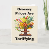 Die Lebensmittelpreise sind Karte (Vorderseite)