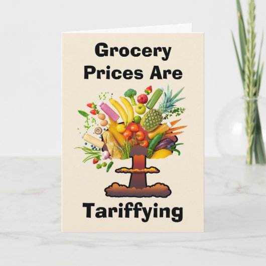 Die Lebensmittelpreise sind Karte (Vorderseite)