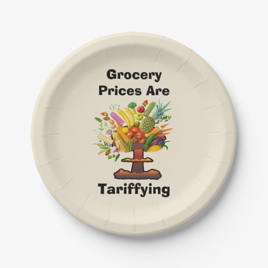 Die Lebensmittelpreise sind Pappteller (Vorderseite)