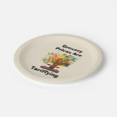 Die Lebensmittelpreise sind Pappteller (Schrägansicht)