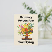 Die Lebensmittelpreise sind Postkarte (Stehend Vorderseite)