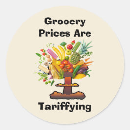Die Lebensmittelpreise sind Runder Aufkleber