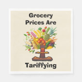 Die Lebensmittelpreise sind Serviette (Vorderseite)