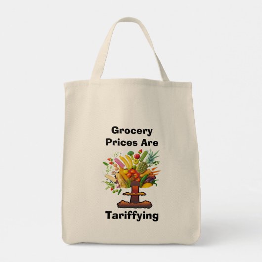 Die Lebensmittelpreise sind Tragetasche (Rückseite)