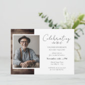 Die Lebensqualität des Fotos aus Holz würdigen Einladung (Stehend Vorderseite)