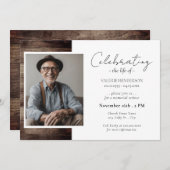 Die Lebensqualität des Fotos aus Holz würdigen Einladung (Vorne/Hinten)